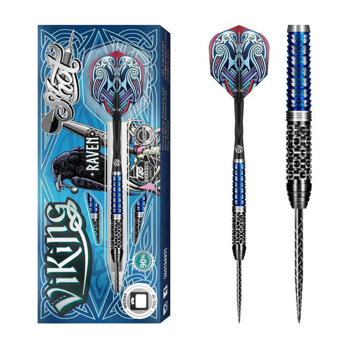 Shot Viking Raven 90% Tungsten Steel Tip Darts