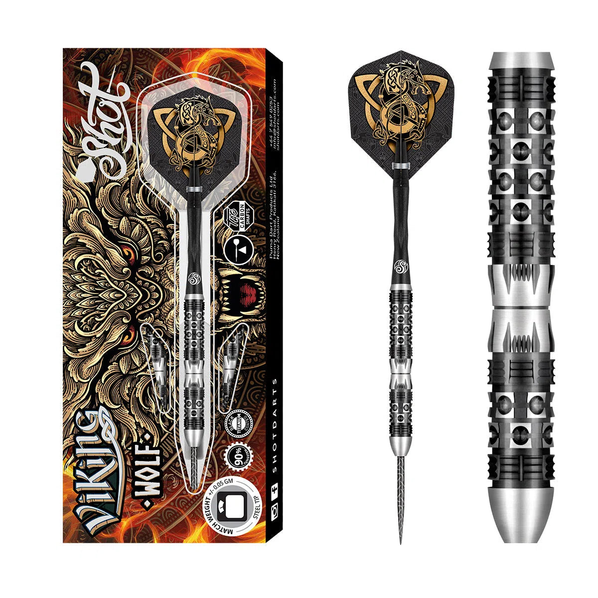 Shot Viking Wolf 90% Tungsten Steel Tip Darts