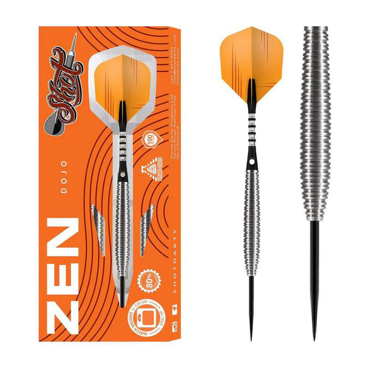 Shot Zen Series Dojo 80% Tungsten Steel Tip Darts