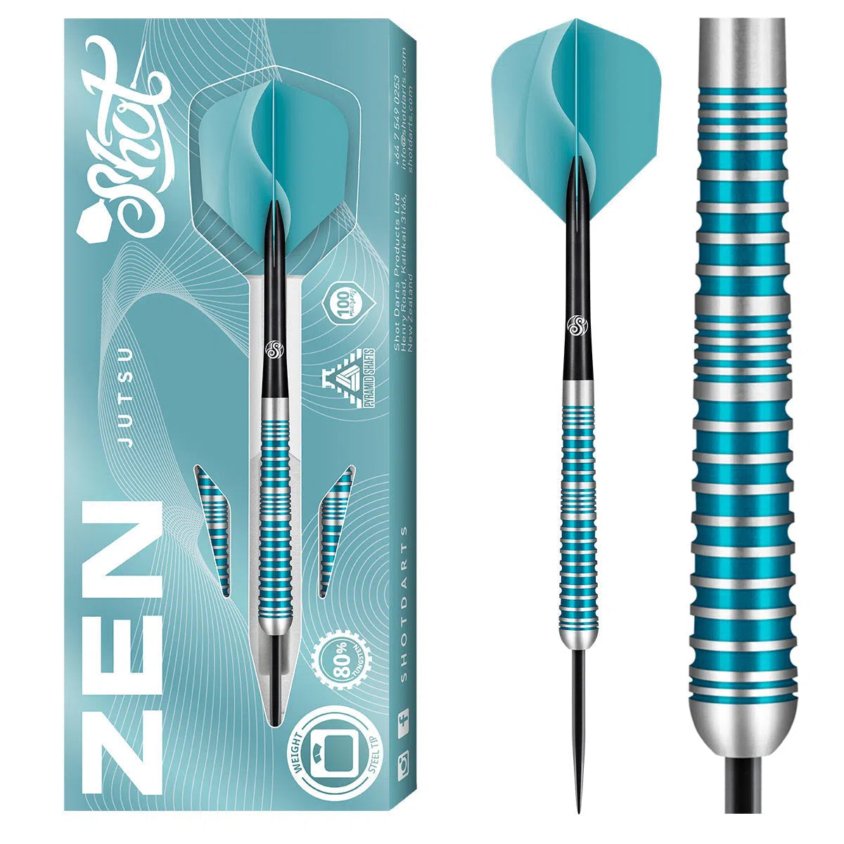 Shot Zen Series Jutsu 2.0 80% Tungsten Steel Tip Darts