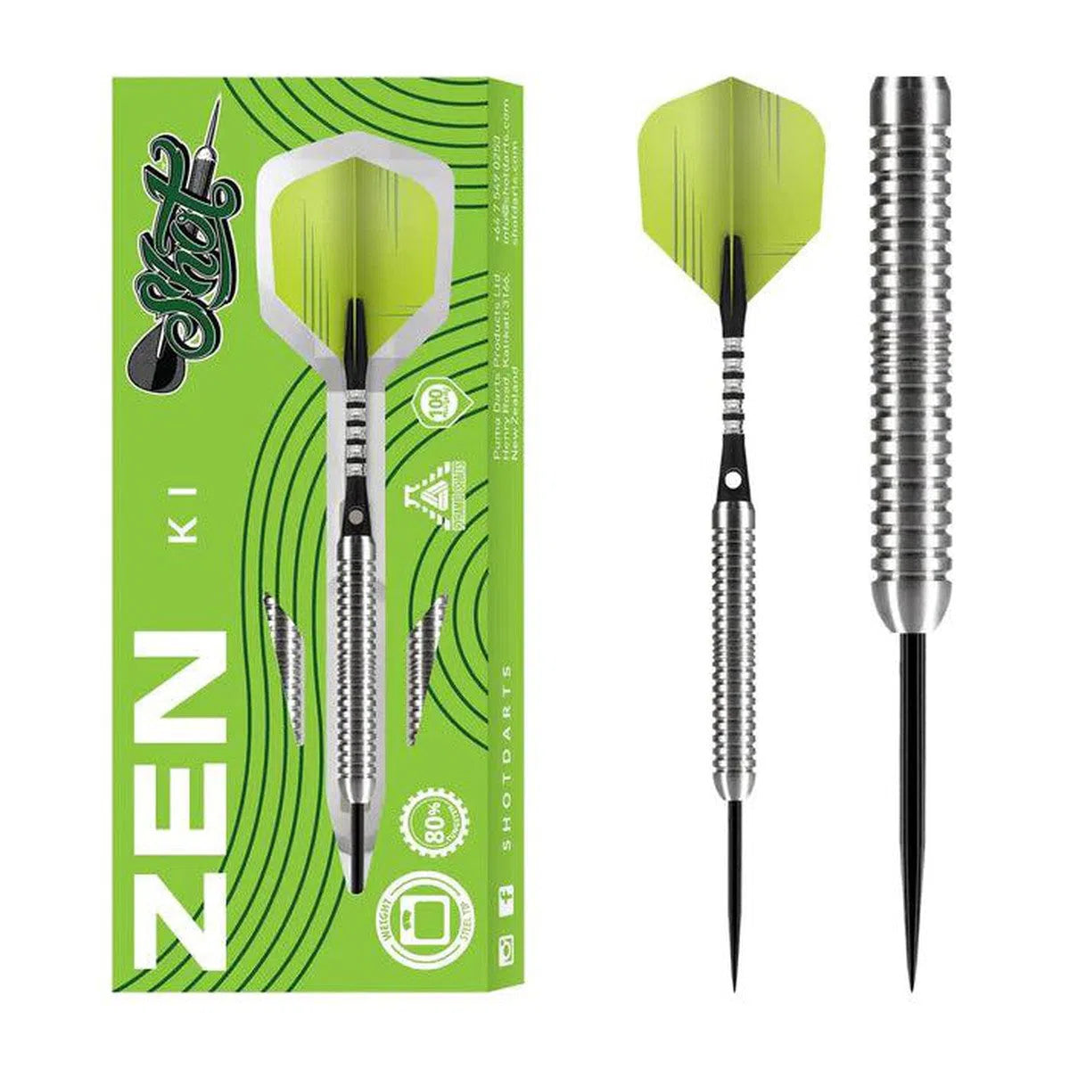 Shot Zen Series Ki 80% Tungsten Steel Tip Darts