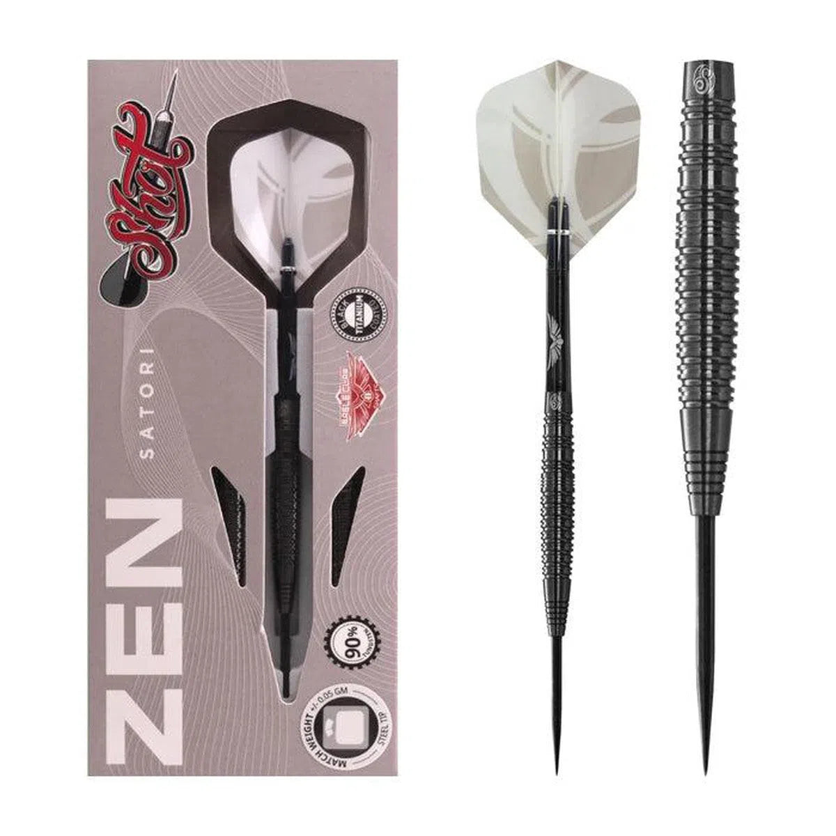 Shot Zen Series Satori 90% Tungsten Steel Tip Darts