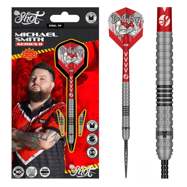 Shot Michael Smith Series II TP 90% Steel Tip Darts-1-22 GRAM-Premier Darts