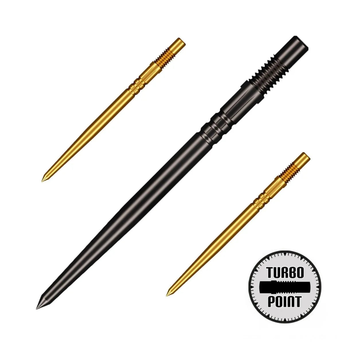 Shot Turbo Steel Tip Points-1-Black-30mm-Premier Darts