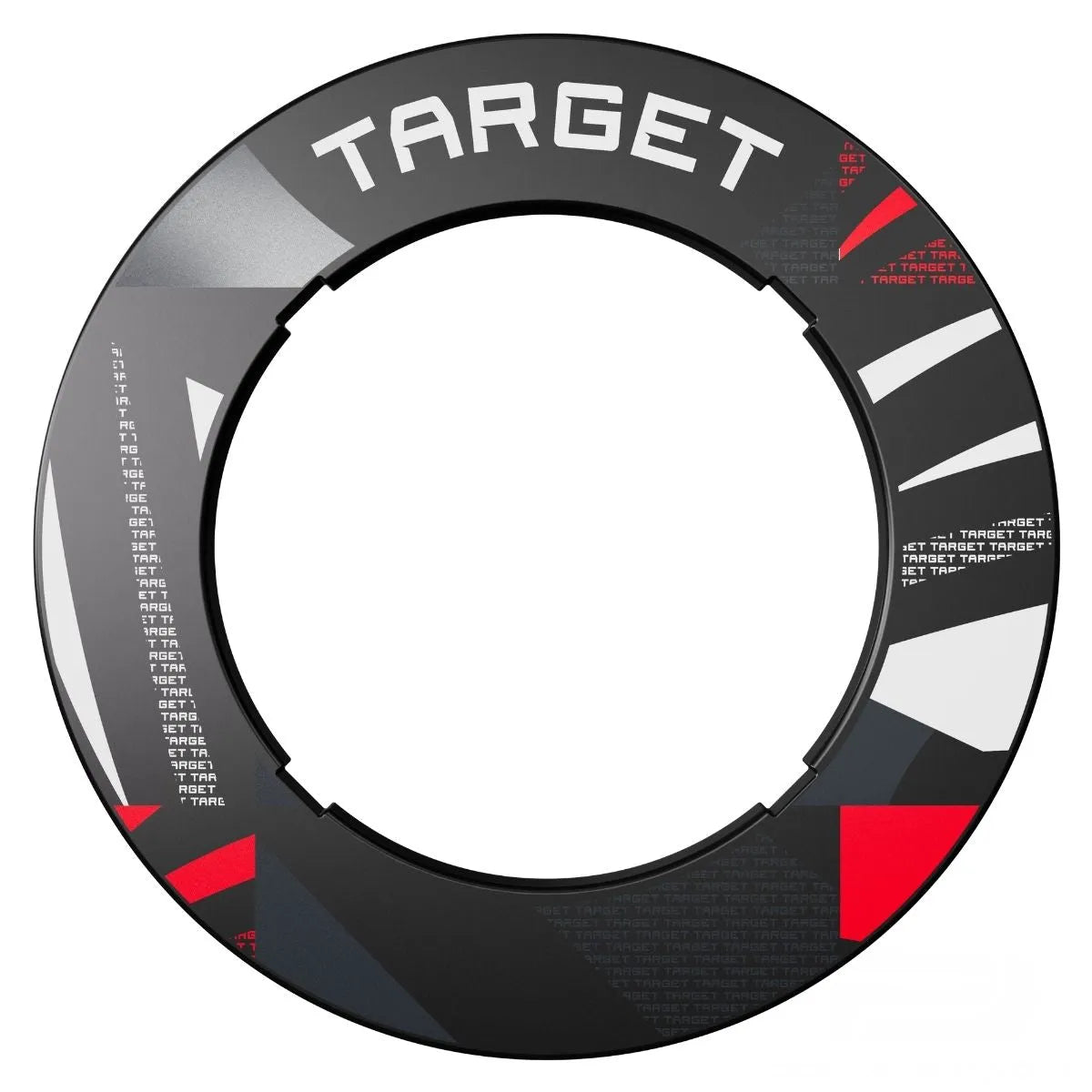 Target Darts Patterned Notched Surround-4-Black-Premier Darts