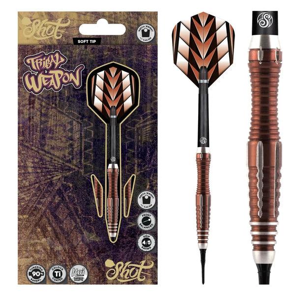 Shot Tribal Weapon 1 90% Tungsten Soft Tip Darts-1-19 GRAM-Premier Darts