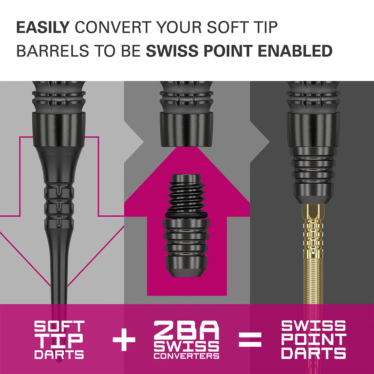 Target Darts 2BA Swiss Point Converter-3-Black-Premier Darts
