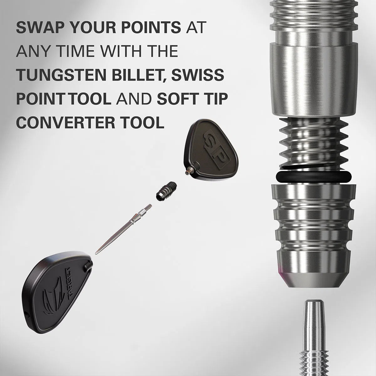 Target Darts 2BA Swiss Point Converter-5-Black-Premier Darts