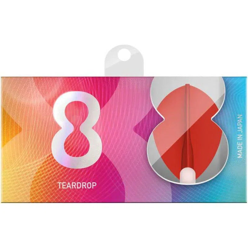 Target Darts 8 Flight Teardrop Red