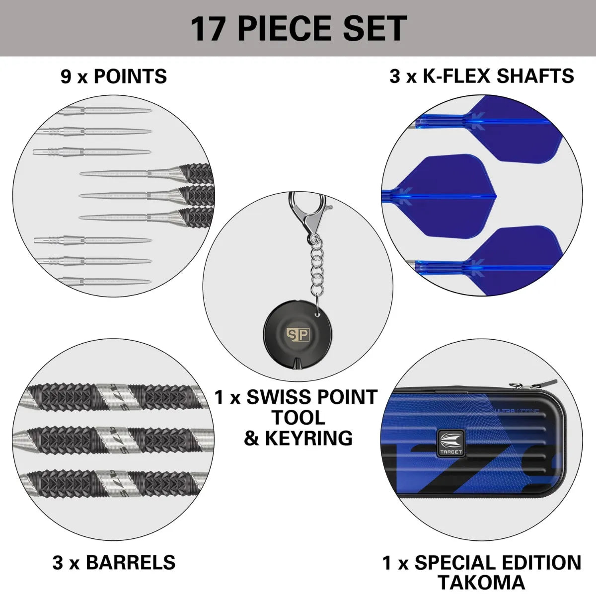 Target Darts 975 Ultra Marine 02 SP 97.5% Tungsten Steel Tip Darts