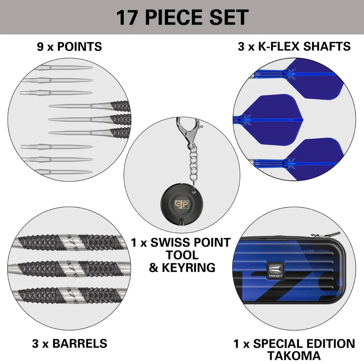 Target Darts 975 Ultra Marine 03 SP 97.5% Tungsten Steel Tip Darts