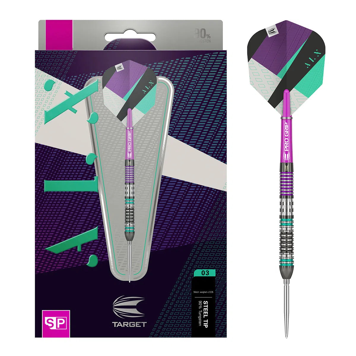 Target Darts ALX 03 Swiss Point 90% Tungsten Steel Tip Darts