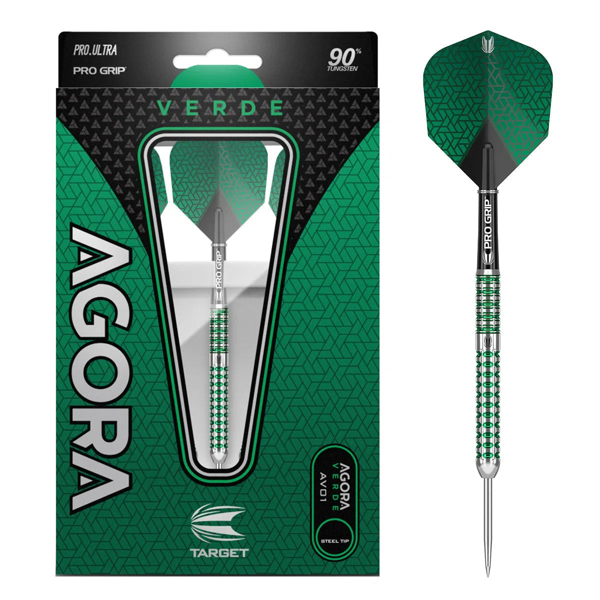 Target Darts Agora Verde AV01 90% Tungsten Steel Tip Darts