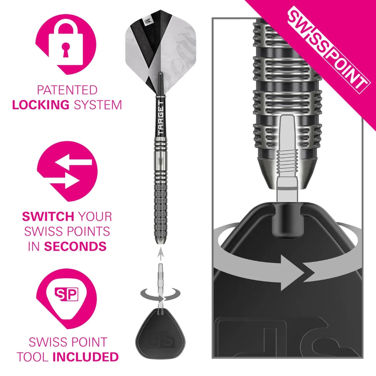 Target Darts Beau Greaves G1 SP 90% Tungsten Steel Tip Darts