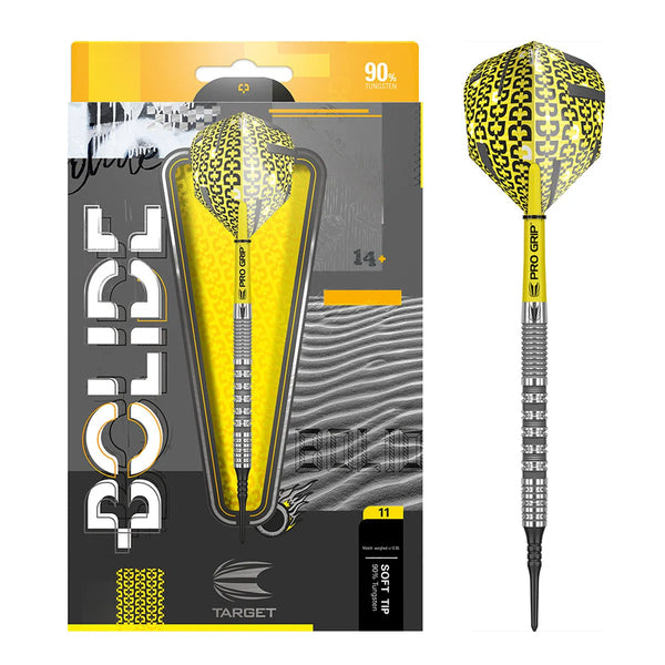 Target Darts Bolide 11 90% Tungsten Soft Tip Darts-1-18 GRAM-Premier Darts