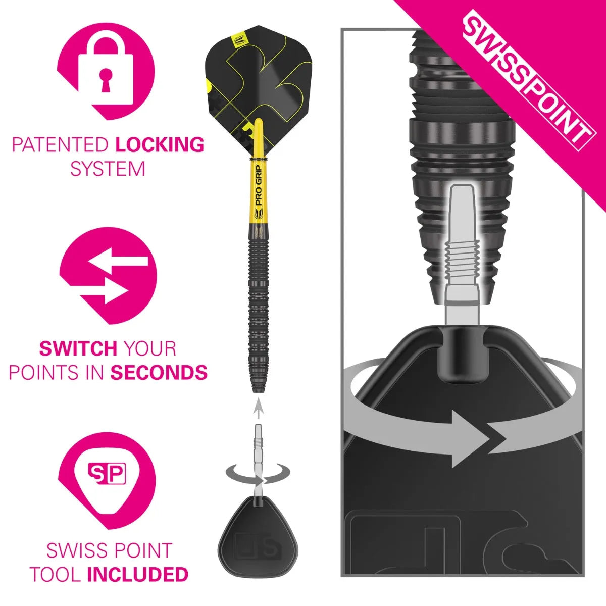 Target Darts Bolide Void 01 90% Tungsten Steel Tip Darts