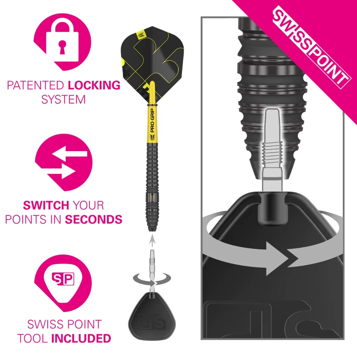 Target Darts Bolide Void 03 90% Tungsten Steel Tip Darts