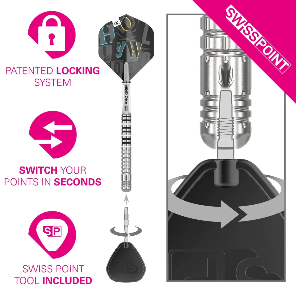 Target Darts Chris Dobey Gen 1 SP 90% Tungsten Steel Tip Darts