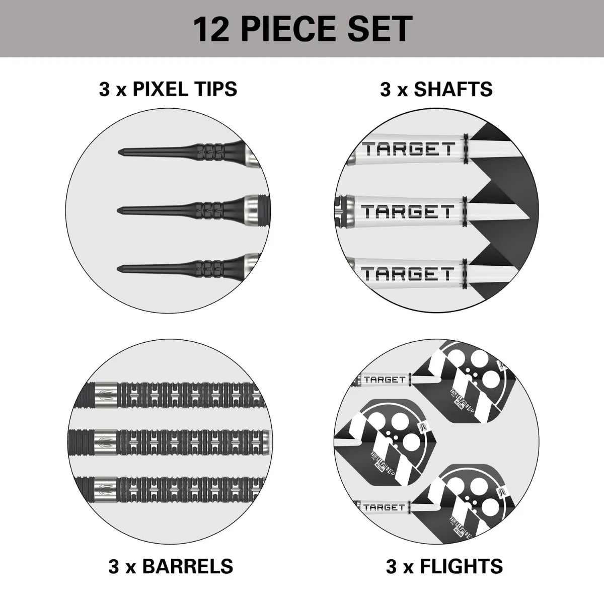 Target Darts Chris Dobey Hollywood Action 90% Tungsten Soft Tip Darts