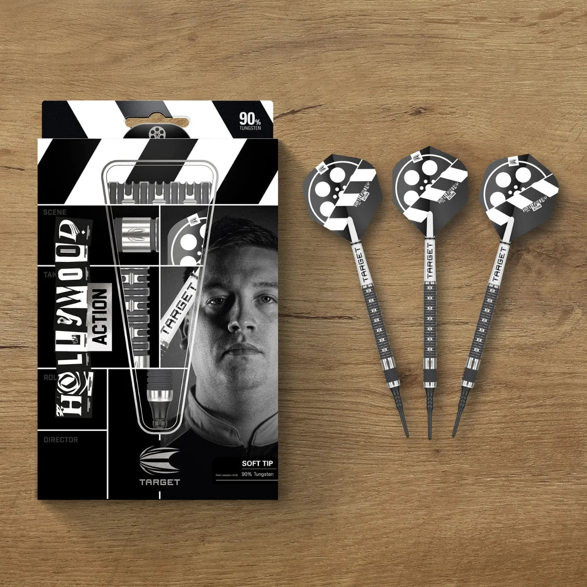 Target Darts Chris Dobey Hollywood Action 90% Tungsten Soft Tip Darts