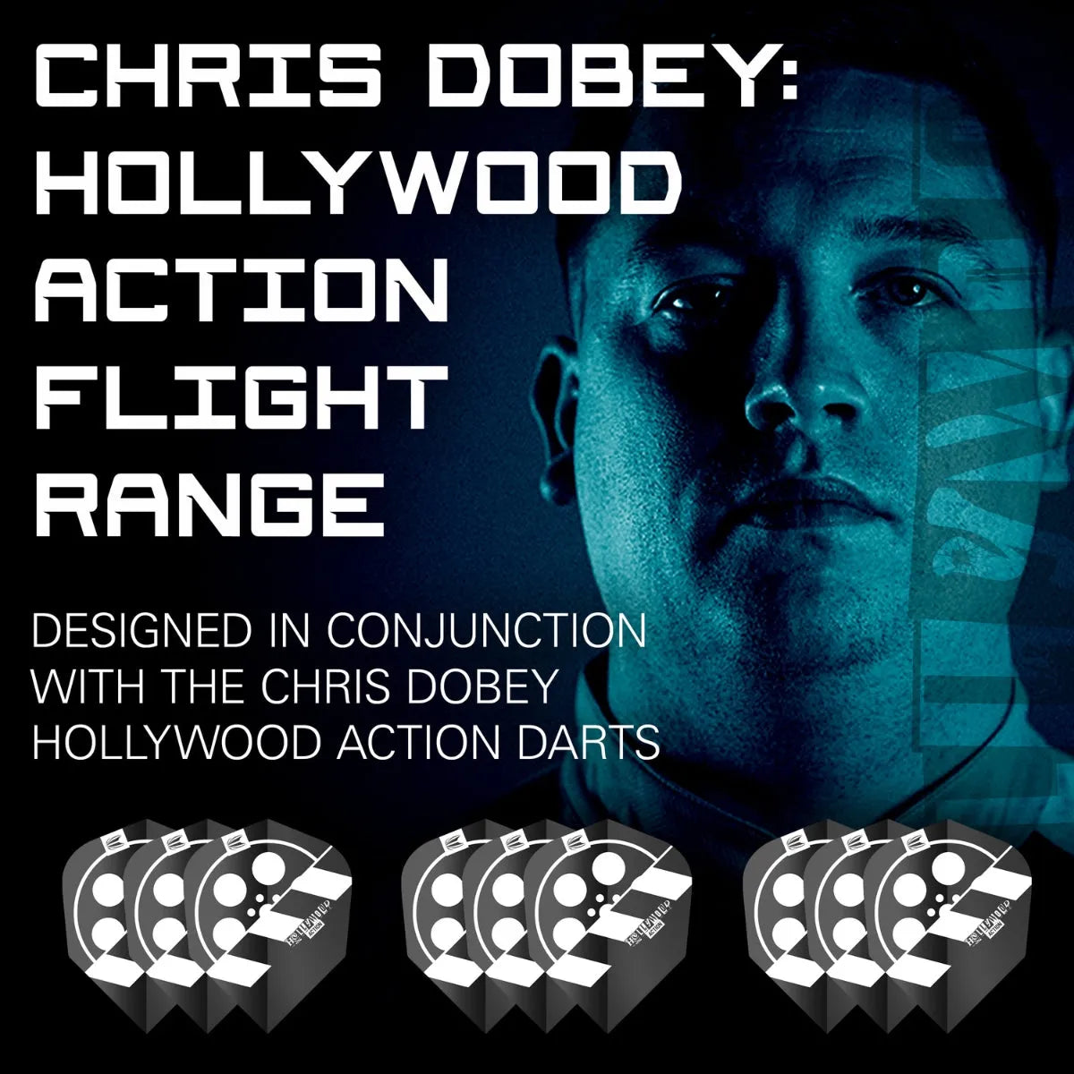 Target Darts Chris Dobey Hollywood Action No6 Flights x3 Sets