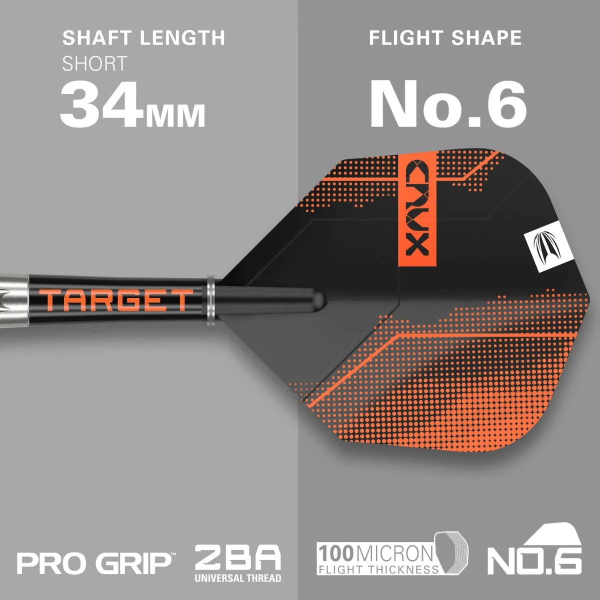 Target Darts Crux 02 SP 90% Tungsten Steel Tip Darts