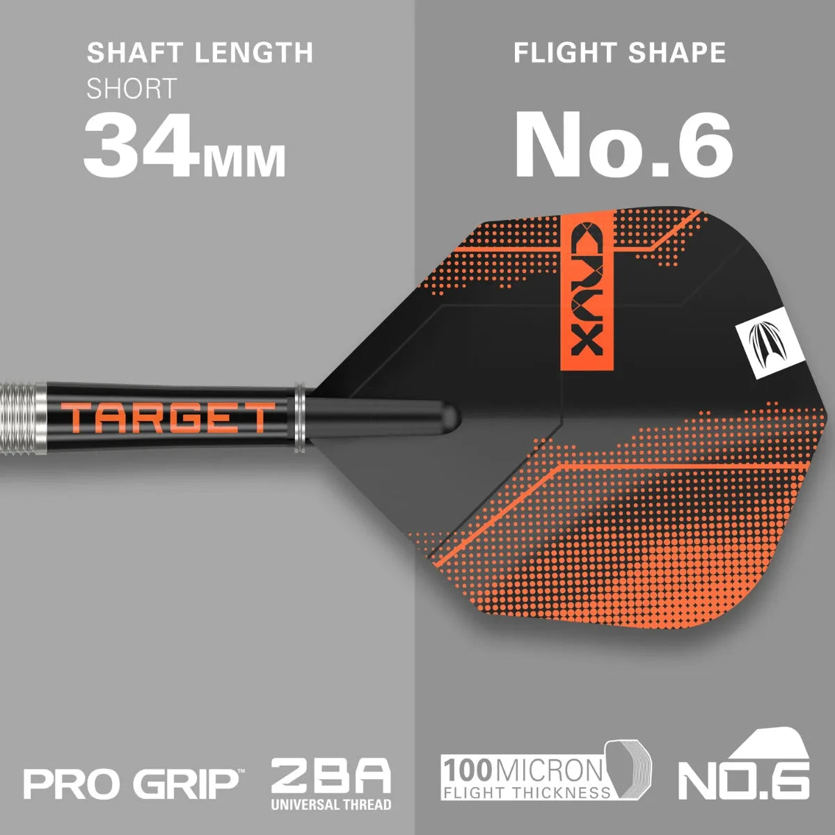 Target Darts Crux 03 SP 90% Tungsten Steel Tip Darts