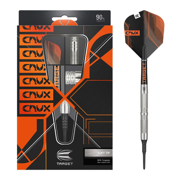 Target Darts Crux 11 90% Tungsten Soft Tip Darts-1-19 GRAM-Premier Darts