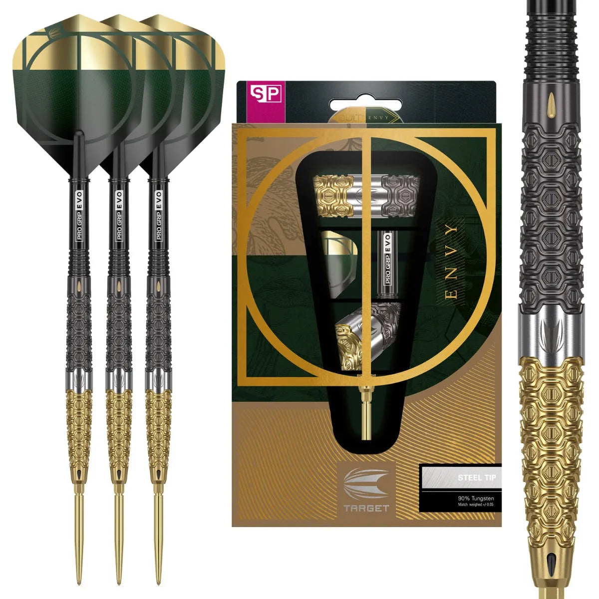 Target Darts Cult Envy 01 90% Tungsten Steel Tip Darts