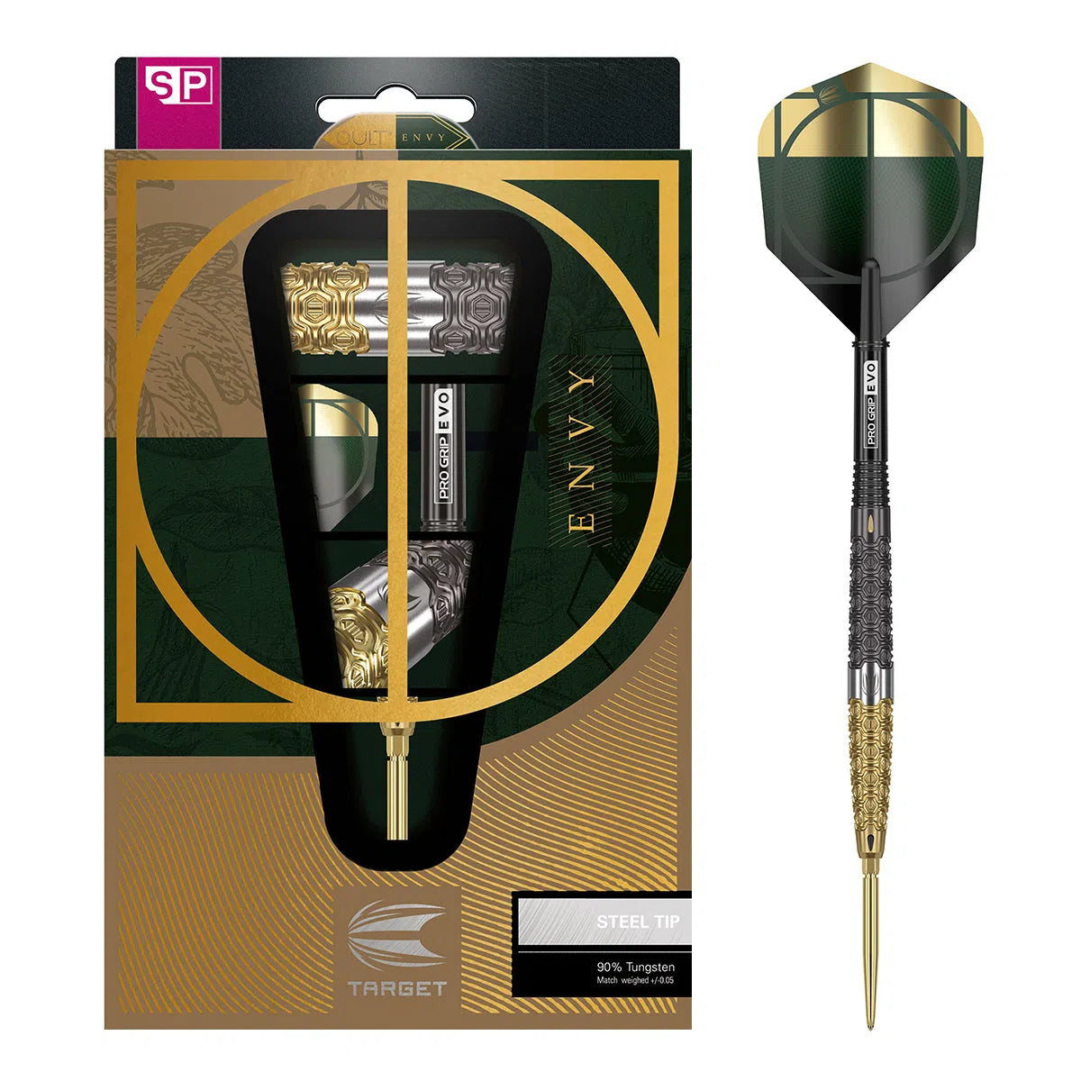Target Darts Cult Envy 01 90% Tungsten Steel Tip Darts