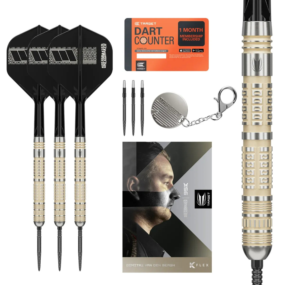 Target Darts Dimitri Van Den Bergh 95K 95% Tungsten Steel Tip Darts