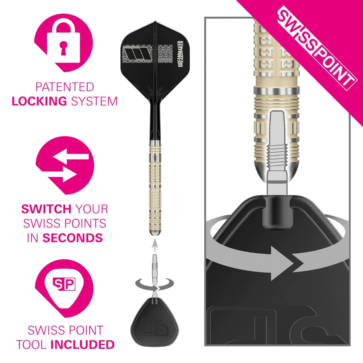 Target Darts Dimitri Van Den Bergh 95K 95% Tungsten Steel Tip Darts