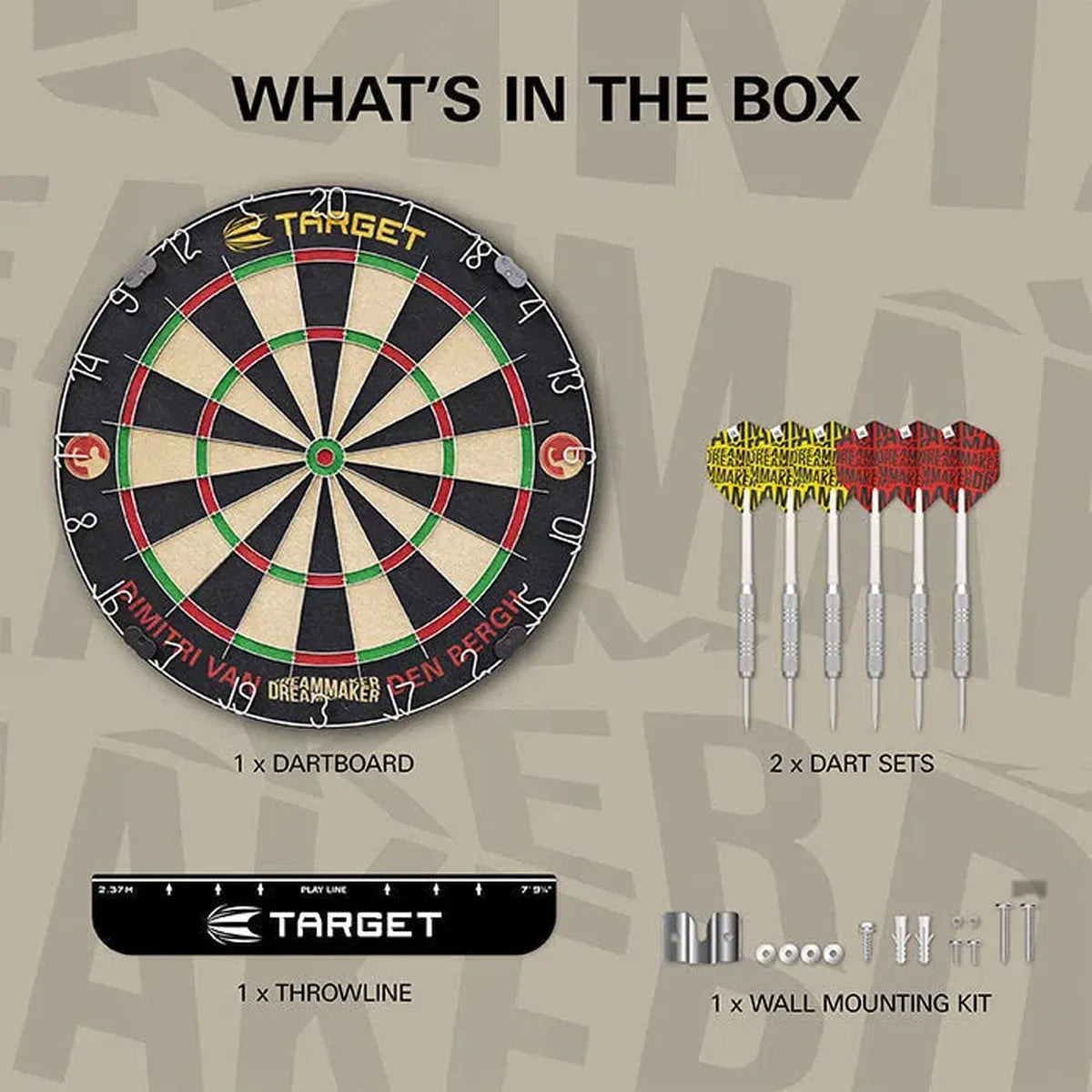 Target Darts Dimitri Van Den Bergh Dartboard Set