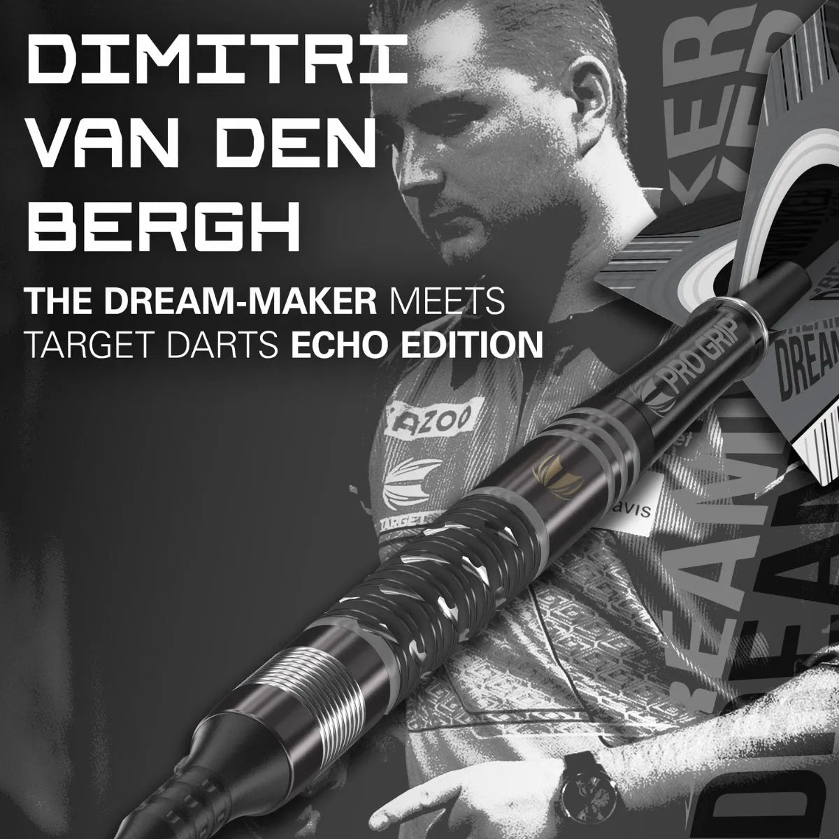Target Darts Dimitri Van Den Bergh Echo 90% Tungsten Soft Tip Darts