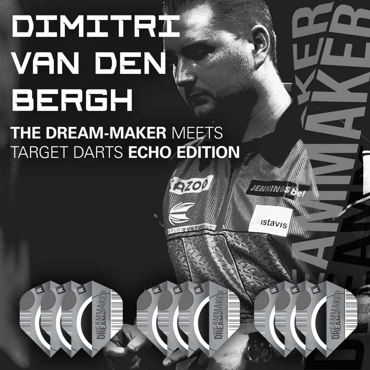 Target Darts Dimitri Van Den Bergh Echo No2 Flights x3 Sets