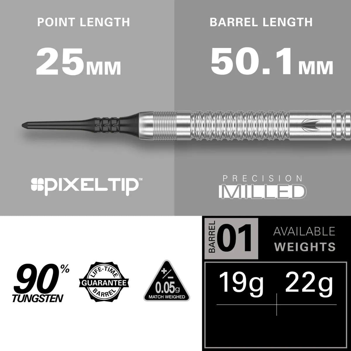 Target Darts Dimitri Van Den Bergh Gen 2 90% Tungsten Soft Tip Darts