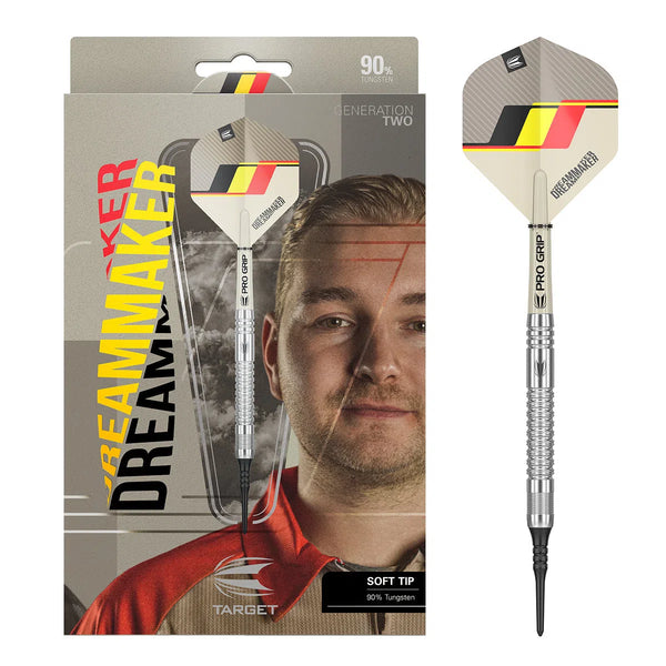 Target Darts Dimitri Van Den Bergh Gen 2 90% Tungsten Soft Tip Darts-1-19 GRAM-Premier Darts
