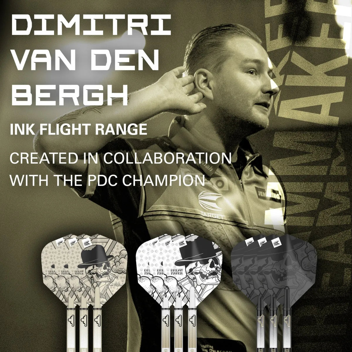 Target Darts Dimitri Van Den Bergh Ink Flight and Shaft Kit