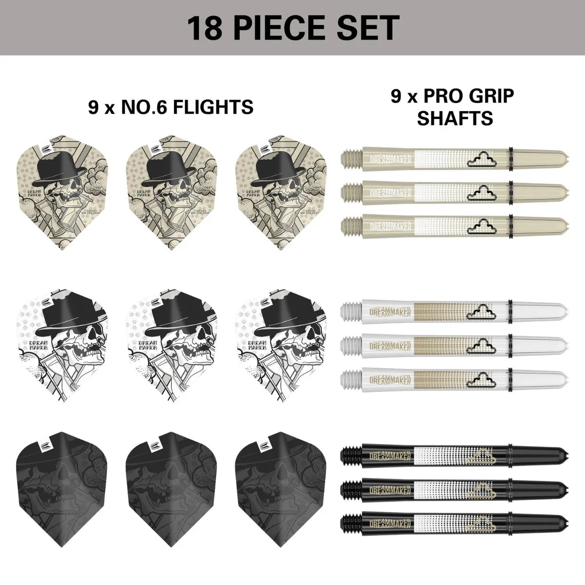 Target Darts Dimitri Van Den Bergh Ink Flight and Shaft Kit