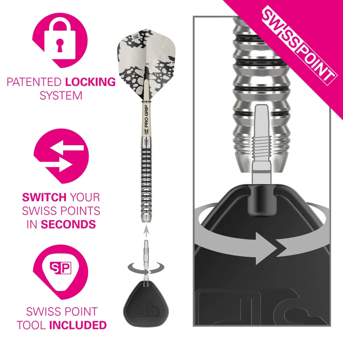 Target Darts Exo SP01 90% Tungsten Steel Tip Darts