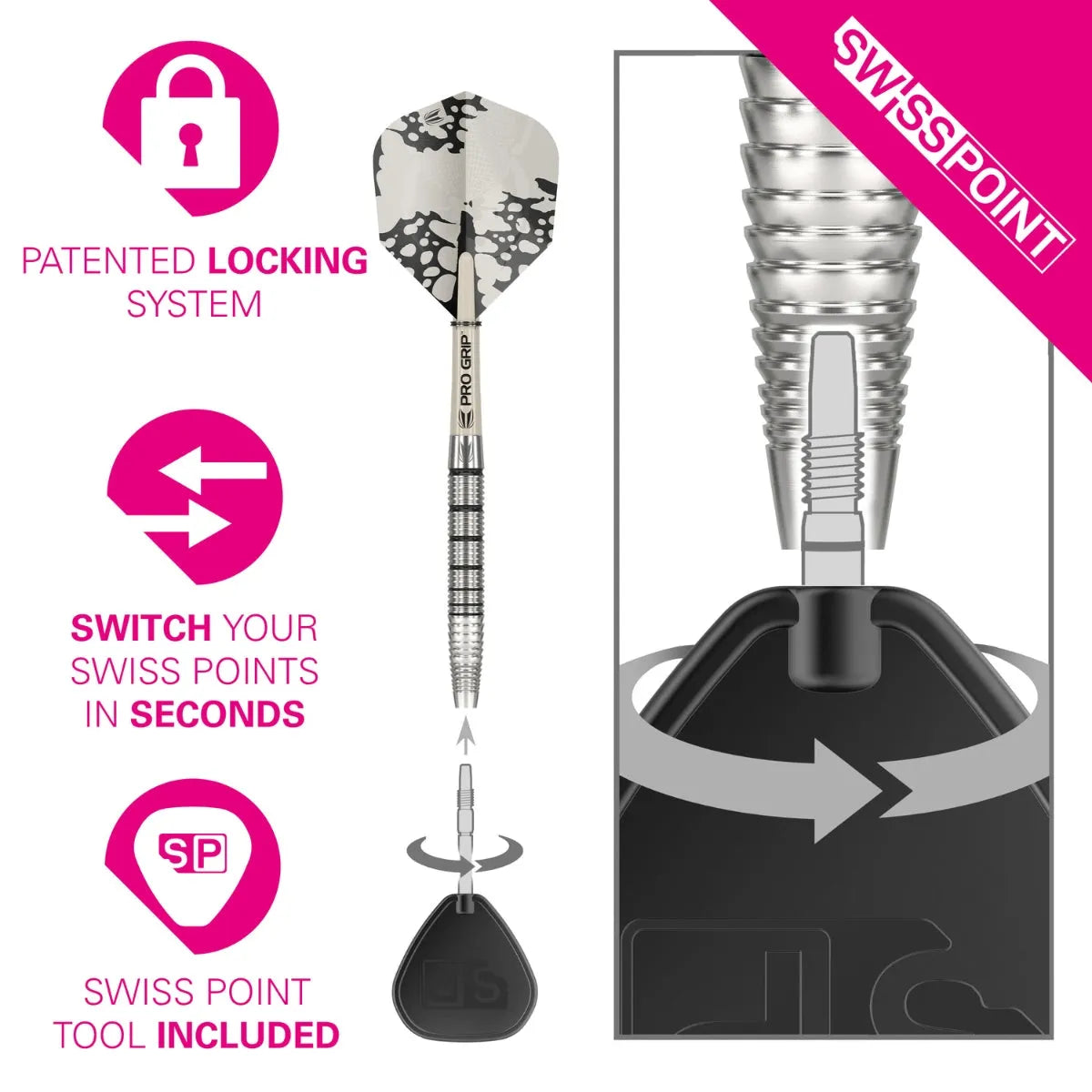 Target Darts Exo SP02 90% Tungsten Steel Tip Darts