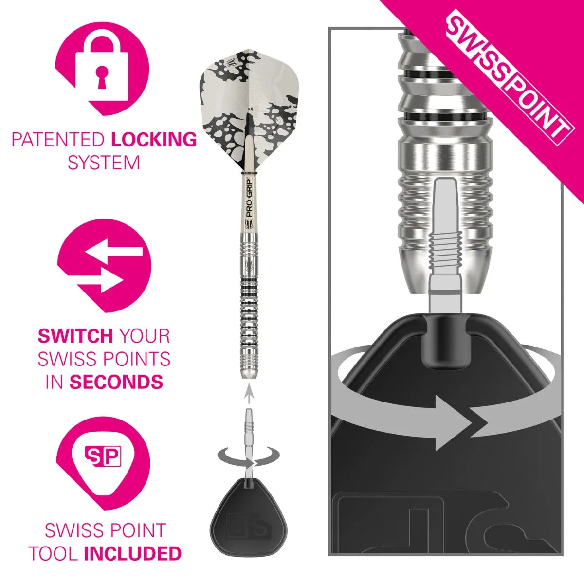 Target Darts Exo SP03 90% Tungsten Steel Tip Darts