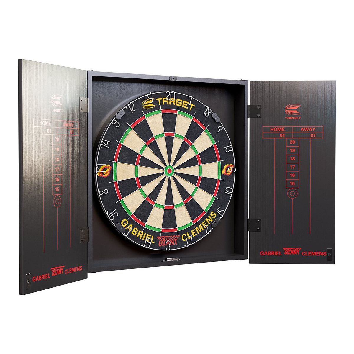 Target Darts Gabriel Clemens Cabinet and Board Set