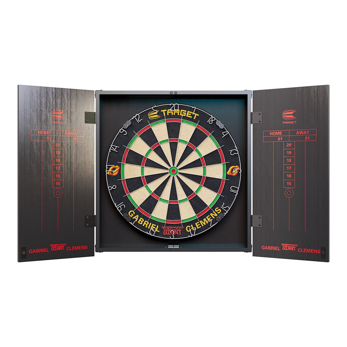 Target Darts Gabriel Clemens Cabinet and Board Set