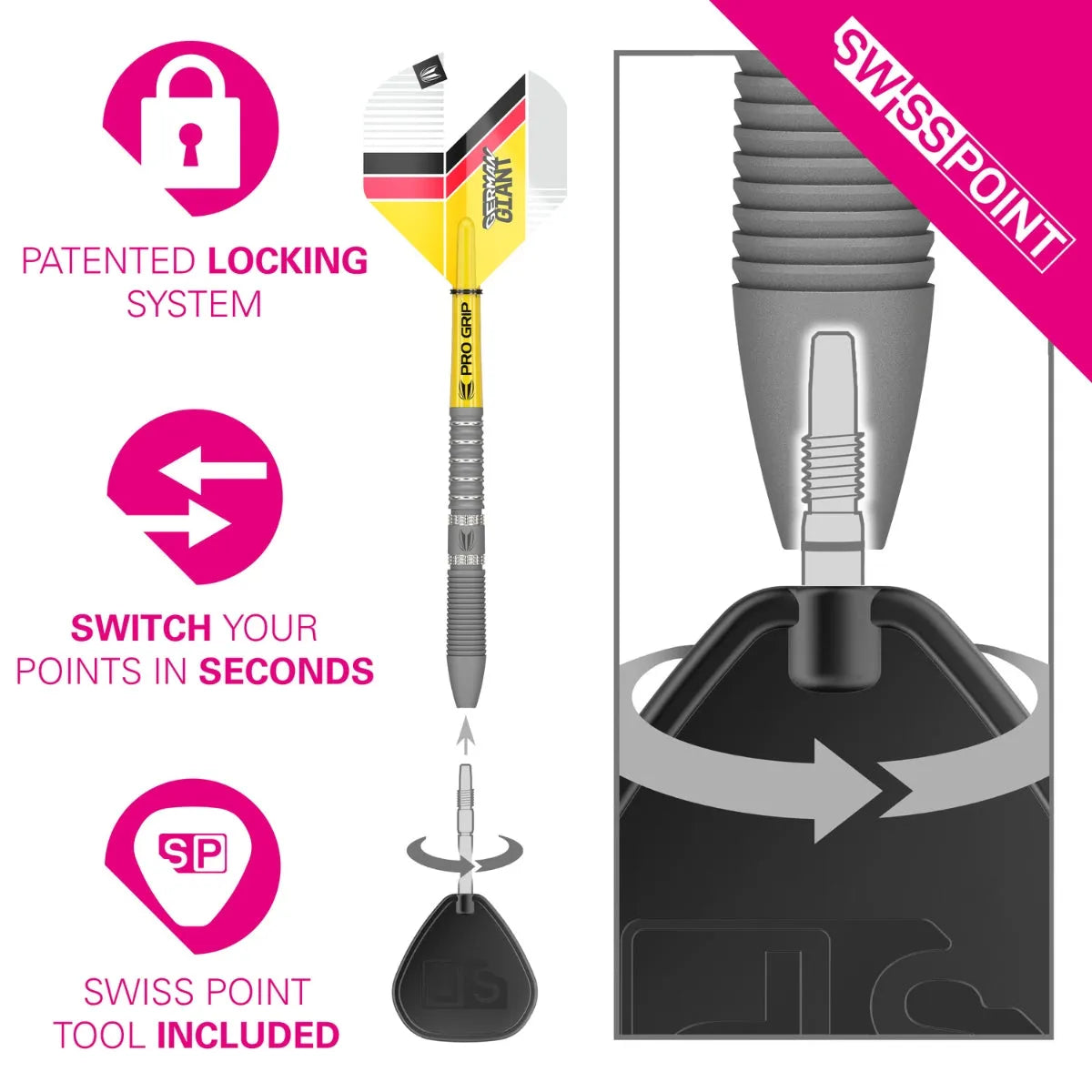 Target Darts Gabriel Clemens Gen 2 SP 90% Tungsten Steel Tip Darts