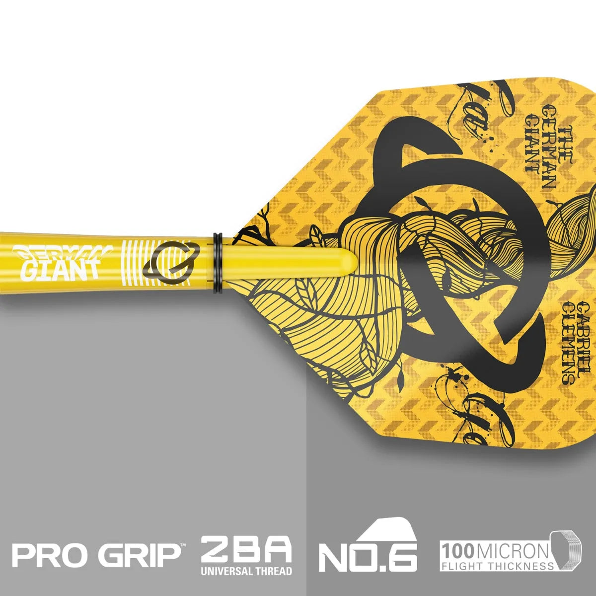 Target Darts Gabriel Clemens Ink Flight and Shaft Kit