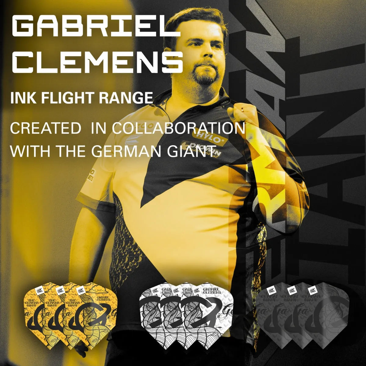 Target Darts Gabriel Clemens Ink TENX Flights x3 Sets