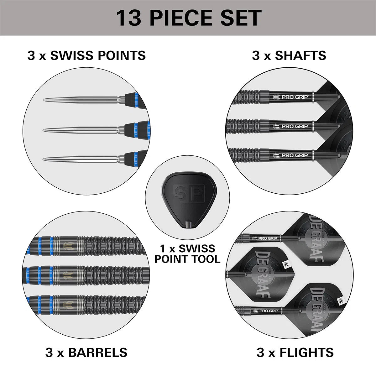 Target Darts Jeffrey De Graaf SP 90% Tungsten Steel Tip Darts