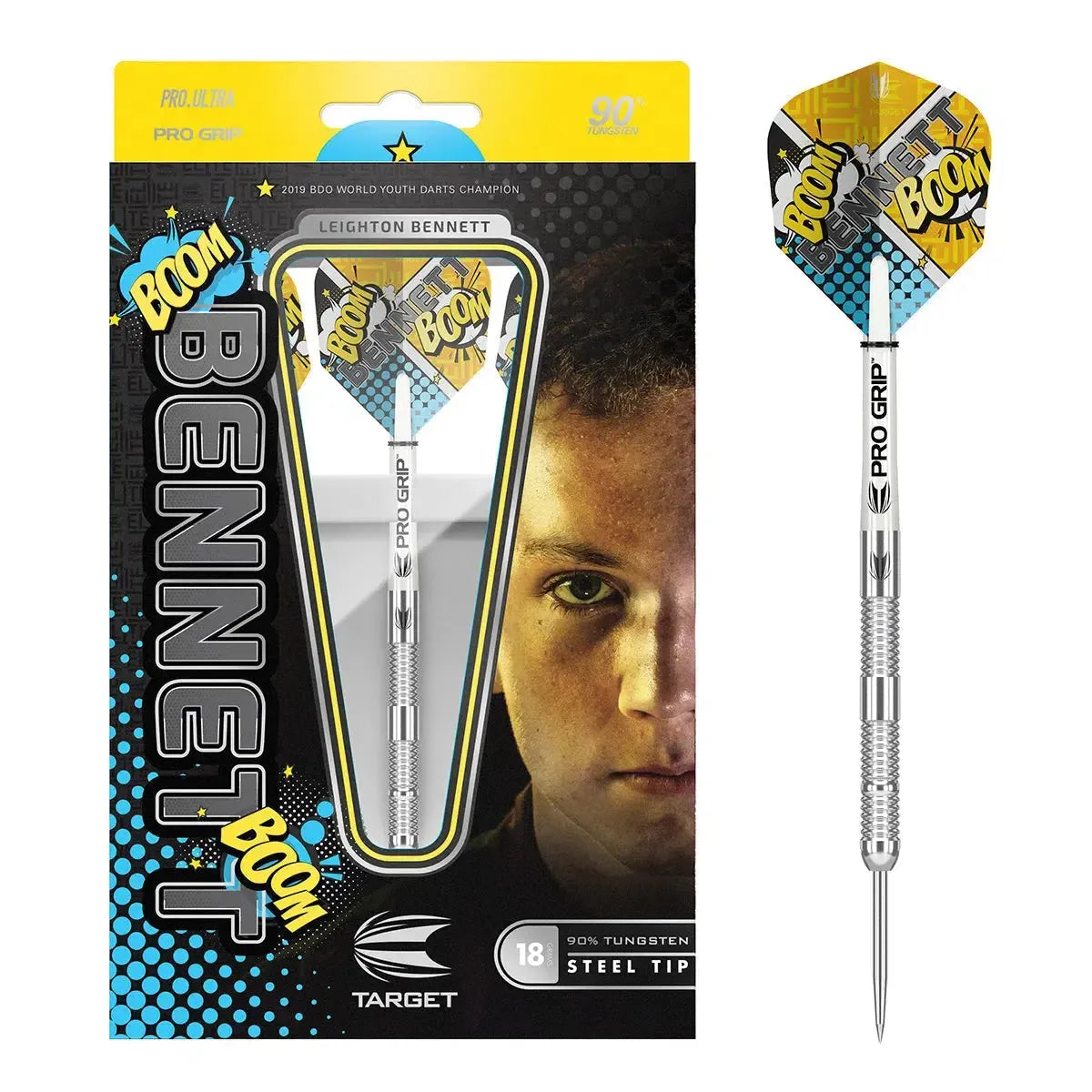 Target Darts Leighton Bennett 90% Steel Tip Darts-1-18 GRAM-Premier Darts