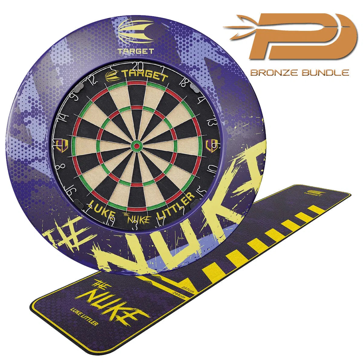 Target Darts Luke Littler BRONZE Bundle  Surround, Mat and Dartboard